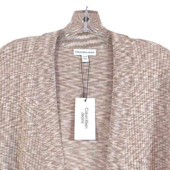 Calvin Klein Jeans Women's Space-Dyed Maxi-Length Cardigan Sweater - Picture 4 of 8